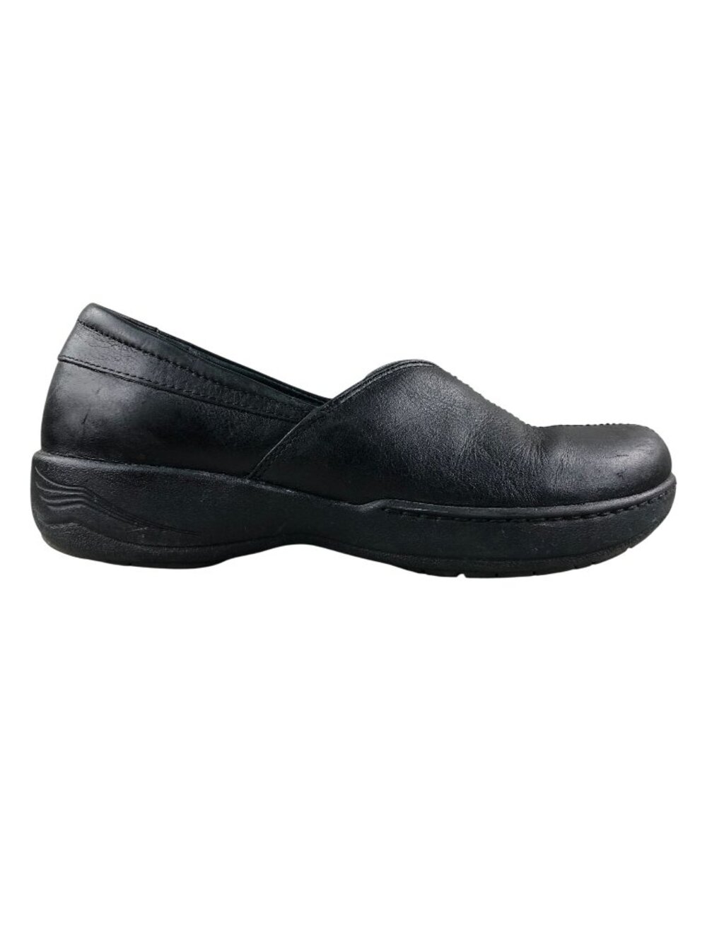 Dansko Women's Size 39 (8.5-9) Abigail Black Leather Slip On Work Shoes Clogs